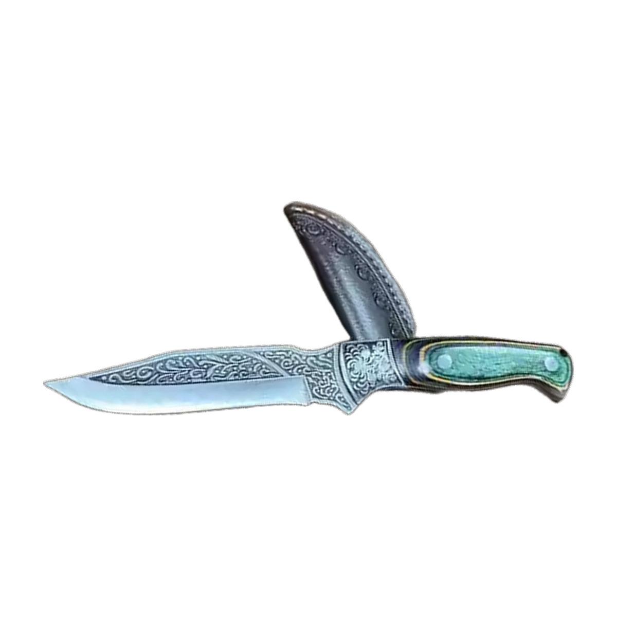 4cr13 Green-Handle Fixed-Blade Knife